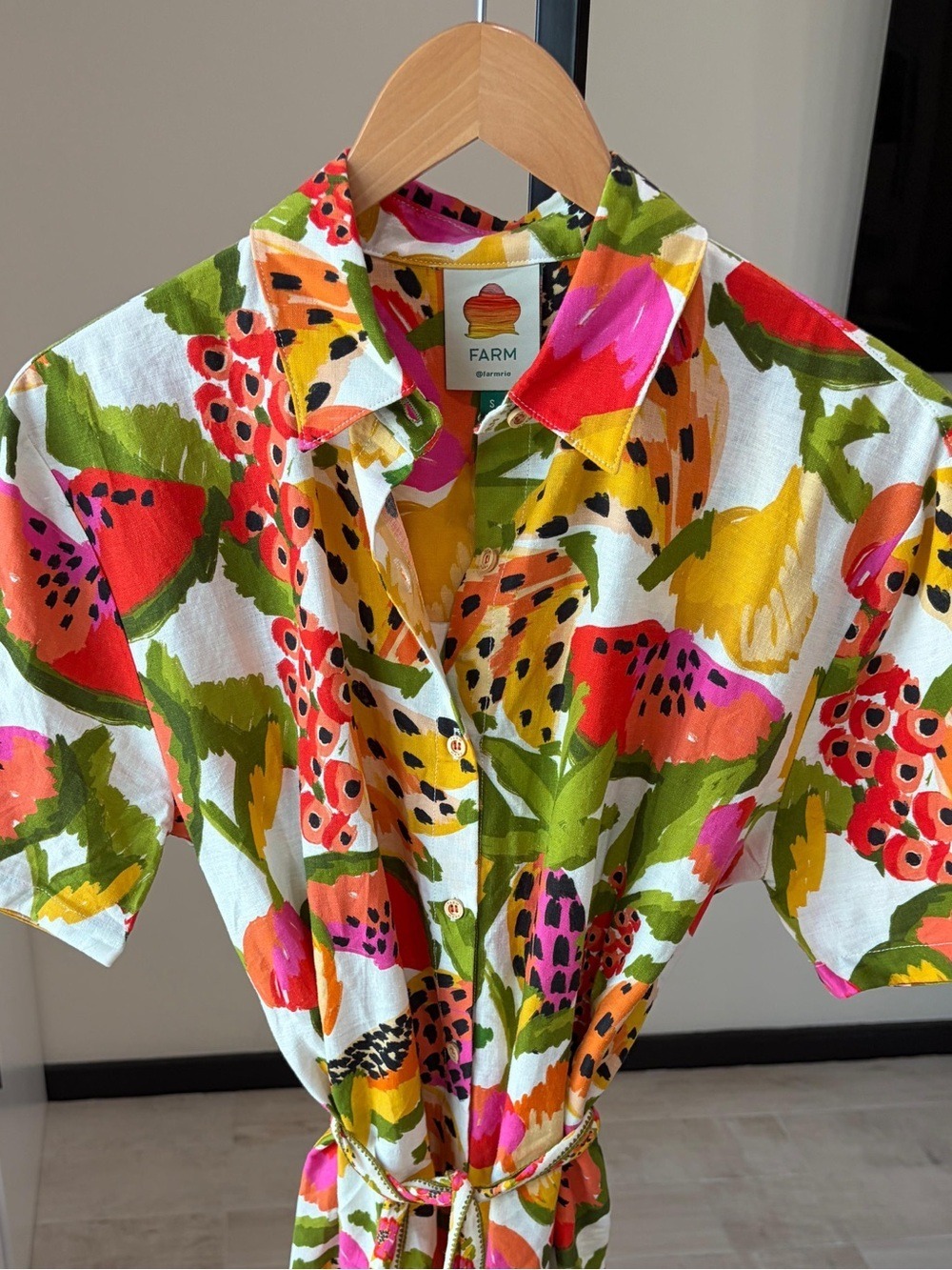 Farm Rio Paradise Short-Sleeve Romper - Picture 2 of 8